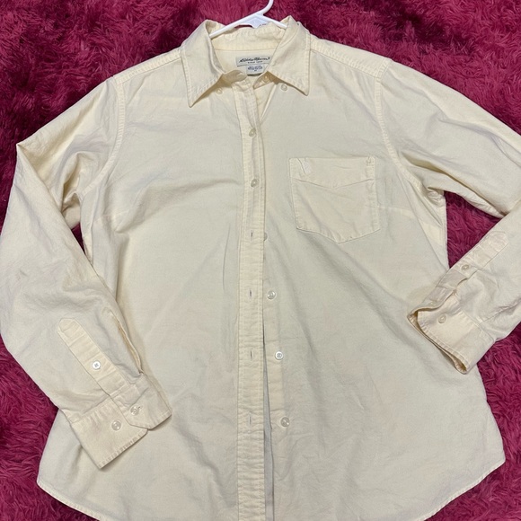 eddie bauer yellow button up - Picture 1 of 4